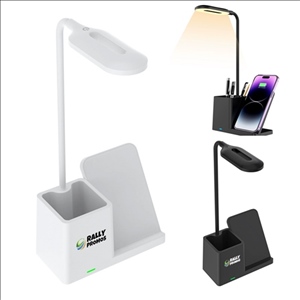 3-In-1 Pen Holder LED Lamp Wireless Charging Stand